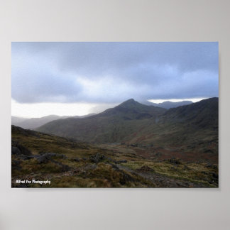 Snowdonia-bergen Poster