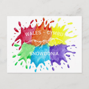 Snowdonia, färgsprut Postkort Vykort