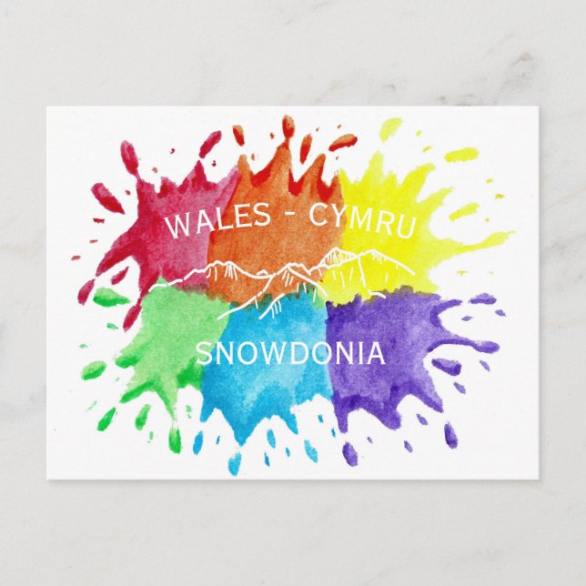 Snowdonia, färgsprut Postkort Vykort (Framsida)
