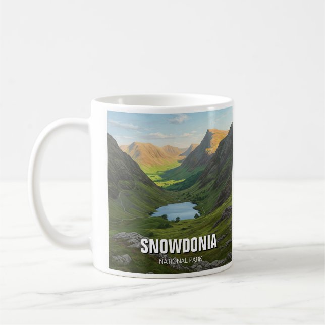 Snowdonia National Park Wales Travel Kaffemugg (Vänster)