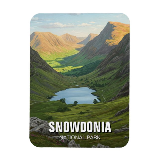 Snowdonia National Park Wales Travel Magnet (Vertikal)