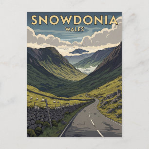 Snowdonia National Park Wales Travel Vykort