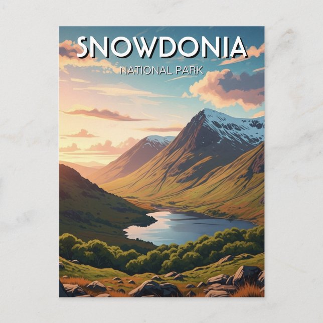 Snowdonia nationalpark Wales Resa Vykort (Framsida)