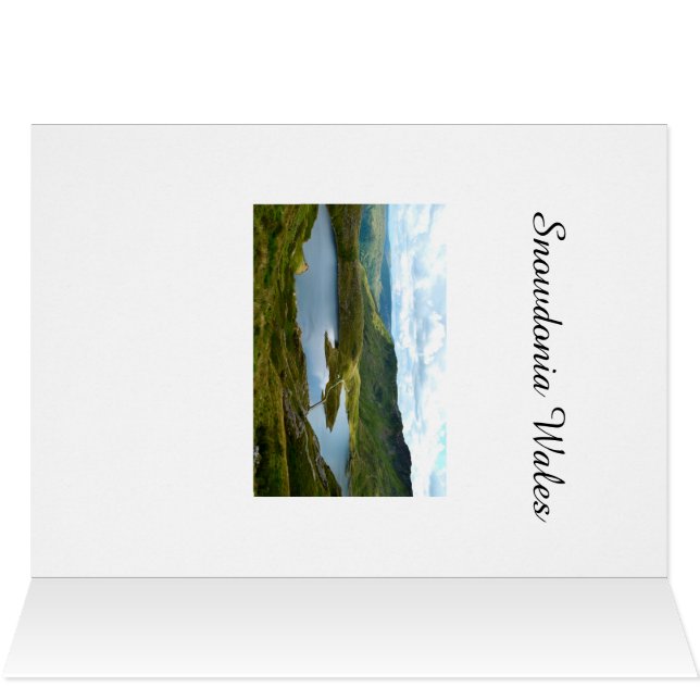 Snowdonia Wales. Hälsningskort (Insidan Horizontal (Överdel))