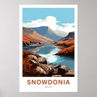 Snowdonia Wales Travel Skriv ut Poster