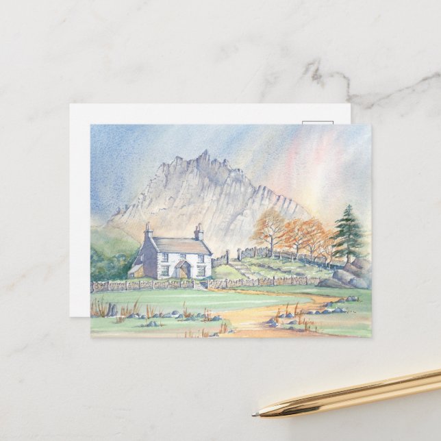 Snowdonias walesiska bergslandskap vykort (Fram/Back In Situ)