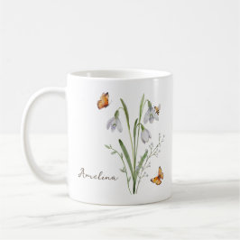 Snowdrop Birth Month Flower Kaffemugg