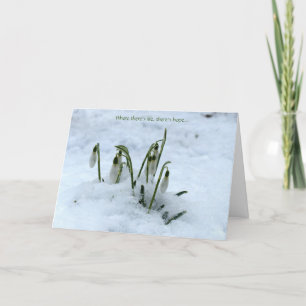 Snowdrop Imbolc hälsningkort Kort
