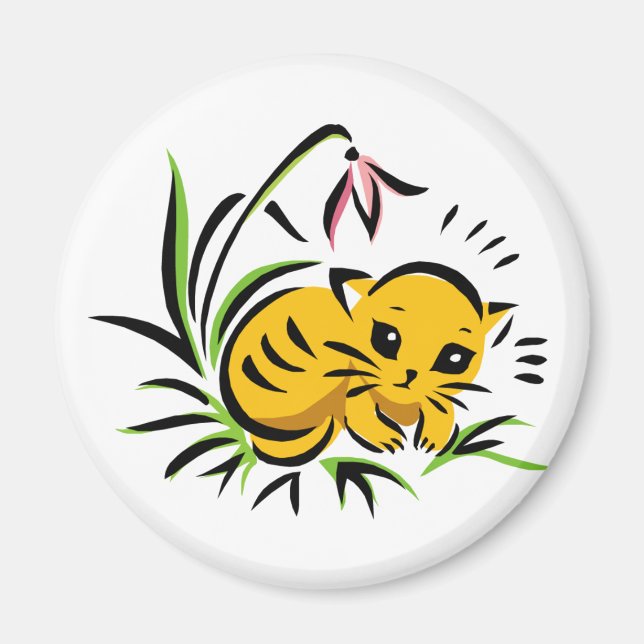 SnowDrop Kattunge Magnet (Framsidan)