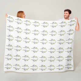 Snowdroppe Fabric Mönster. Fleecefilt