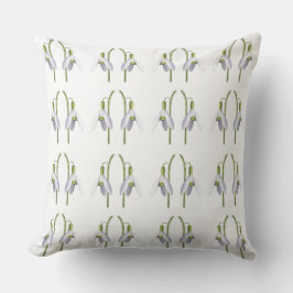 Snowdroppe Fabric Mönster. Kudde