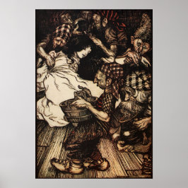 Snowdroppe och Dwarfs Poster