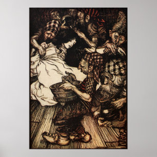 Snowdroppe och Dwarfs Poster