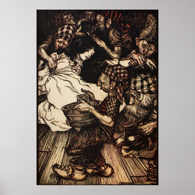 Snowdroppe och Dwarfs Poster (Framsidan)