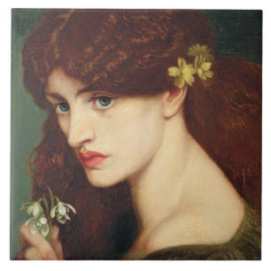 Snowdrops 1873 (olja på kanfas) kakelplatta