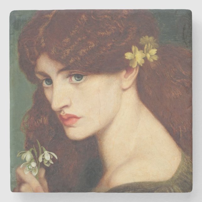 Snowdrops 1873 (olja på kanfas) underlägg sten (Framsidan)