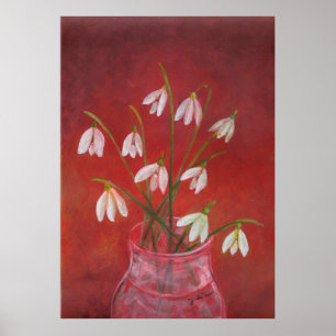 Snowdrops Bouquet Poster