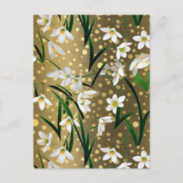 Snowdrops Chiyogami Vykort