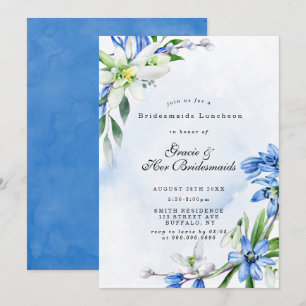 Snowdrops Scilla Bridesmaids Luncheon Inbjudan