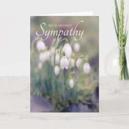 Snowdrops Sympathy Card Kort