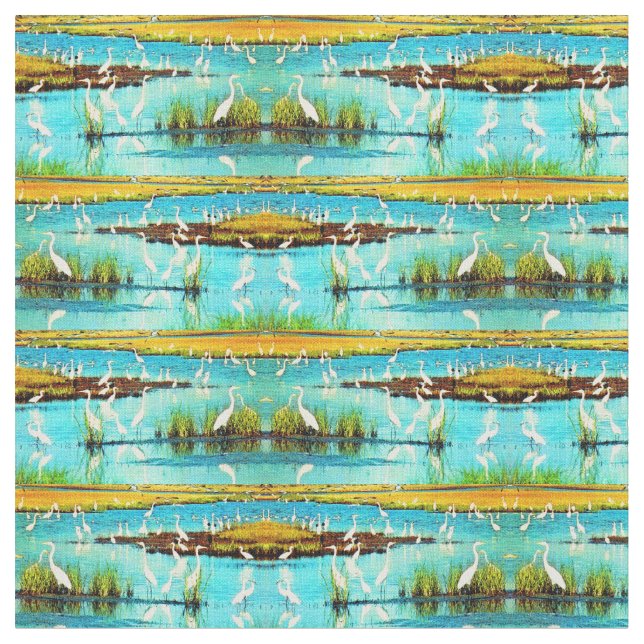 Snowegrets utskrift tyg (Närbild)