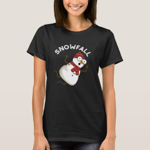 Snowfall Funny Snö Pun Mörk BG T Shirt