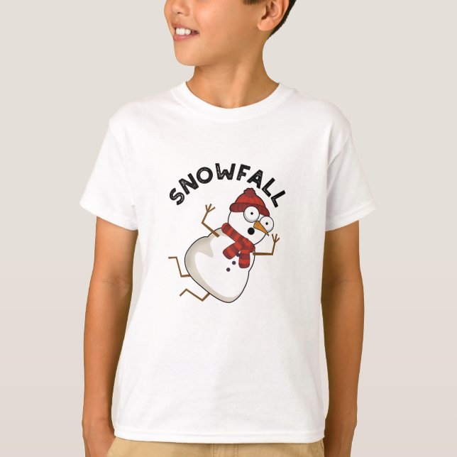 Snowfall Funny Snö Pun T Shirt (Framsida)