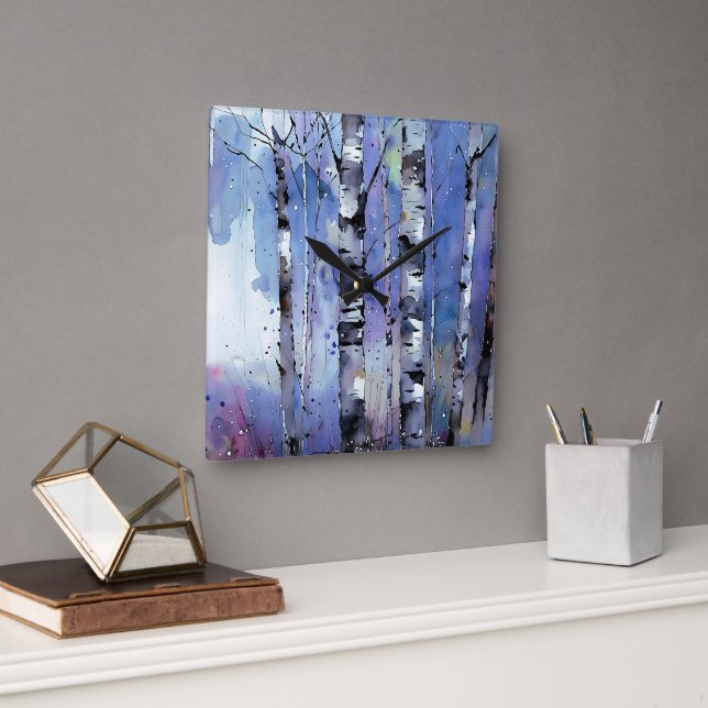 Snowfall i den fantastiska fågeln fyrkantig klocka (Kontor)