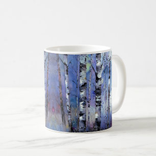 Snowfall i den fantastiska fågeln kaffemugg