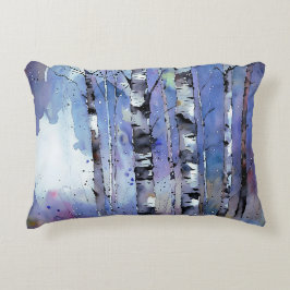 Snowfall i den fantastiska fågeln prydnadskudde