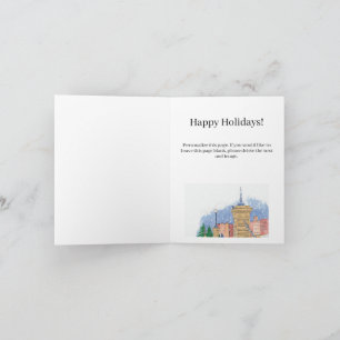 Snowfall Lagoon Helgdag Card Kort
