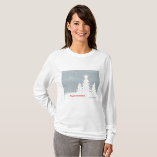 Snowfall och Gräs Träd - Glad helg T Shirt