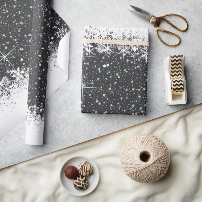 Snowfall och Snö Gräns jul-ID728 Presentpapper (Hantverk)