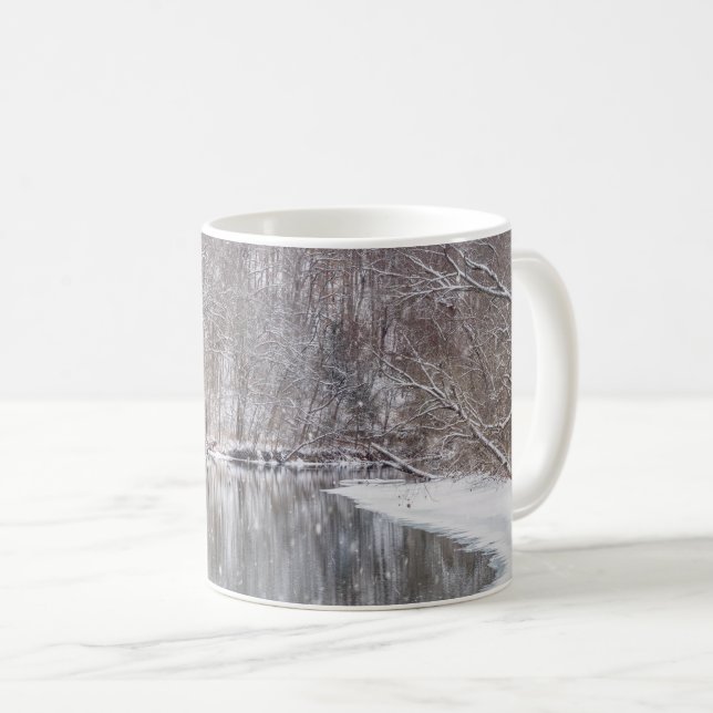 Snowfall over Finley River Kaffemugg (Framsida höger)