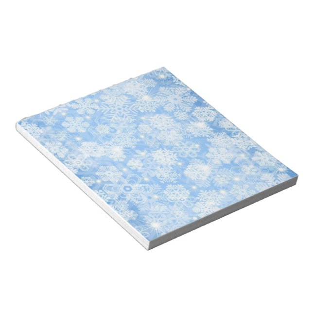 Snowfall på Blue Anteckningsblock (Vinklad)