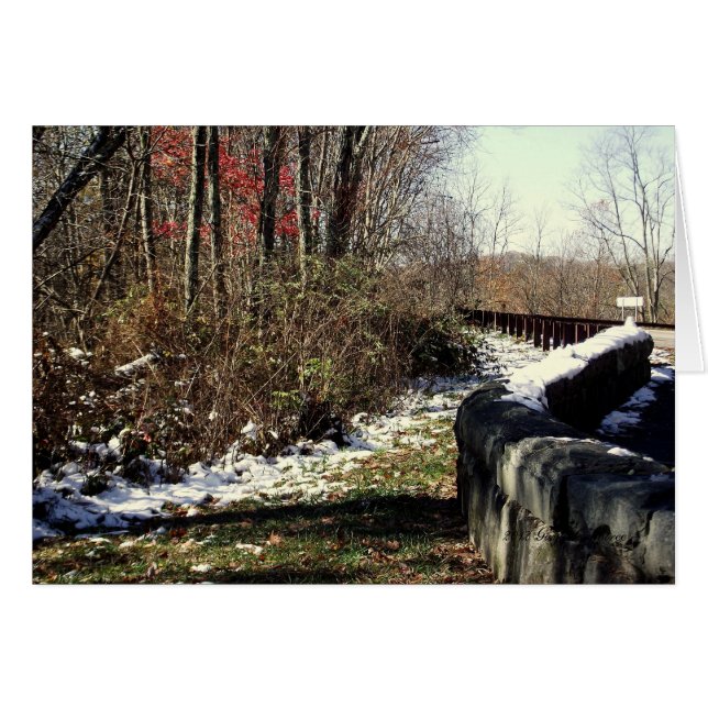 Snowfall på Cherohala OBS Kort (Framsidan Horizontal)