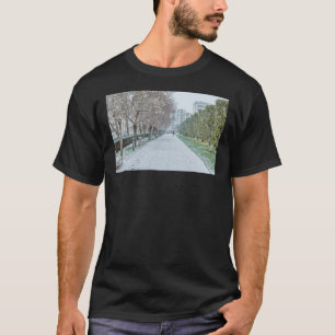 Snowfall på Parc Andre Citroen i Paris Classic T- T Shirt