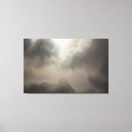 Snowfall under en delvis grumlig dag canvastryck