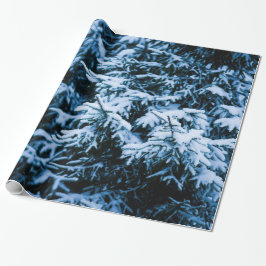 Snowfall Winter Julgran Presentpapper