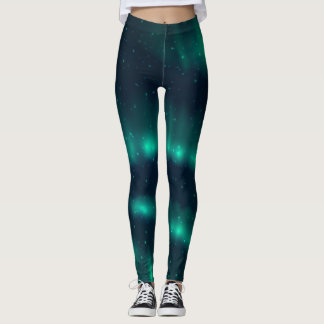 Snowfalls Aurora Borealis - Norra Ljus Artwork Leggings