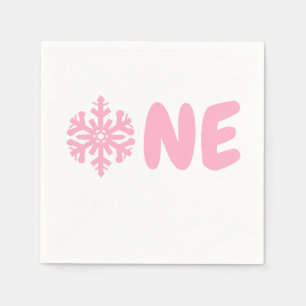Snowflake 1:a födelsedag pappersservett