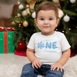 Snowflake 1:a födelsedag t shirt