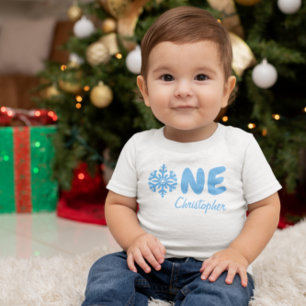 Snowflake 1:a födelsedag t shirt