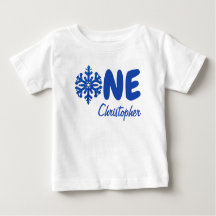 Snowflake 1st Birthday Baby T-Shirt