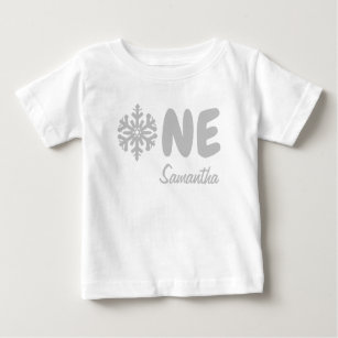 Snowflake 1st Birthday Baby T-Shirt