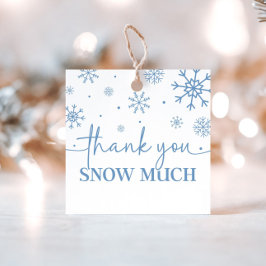 Snowflake 1st Birthday Winter Tack Gåvor Etiketter