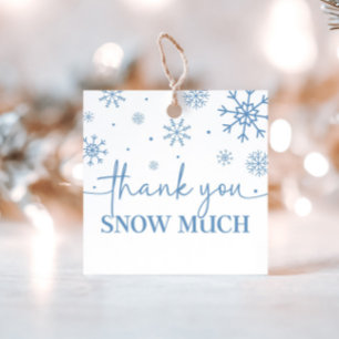 Snowflake 1st Birthday Winter Tack Gåvor Etiketter