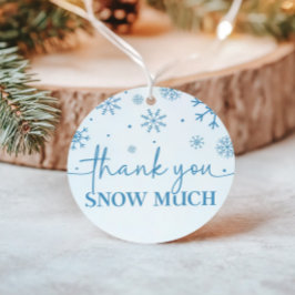 Snowflake 1st Birthday Winter Tack Gåvor Etiketter