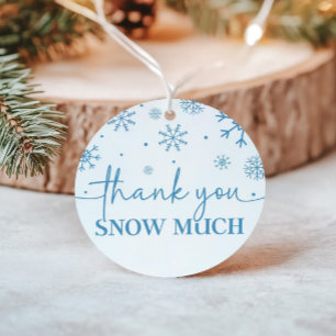 Snowflake 1st Birthday Winter Tack Gåvor Etiketter