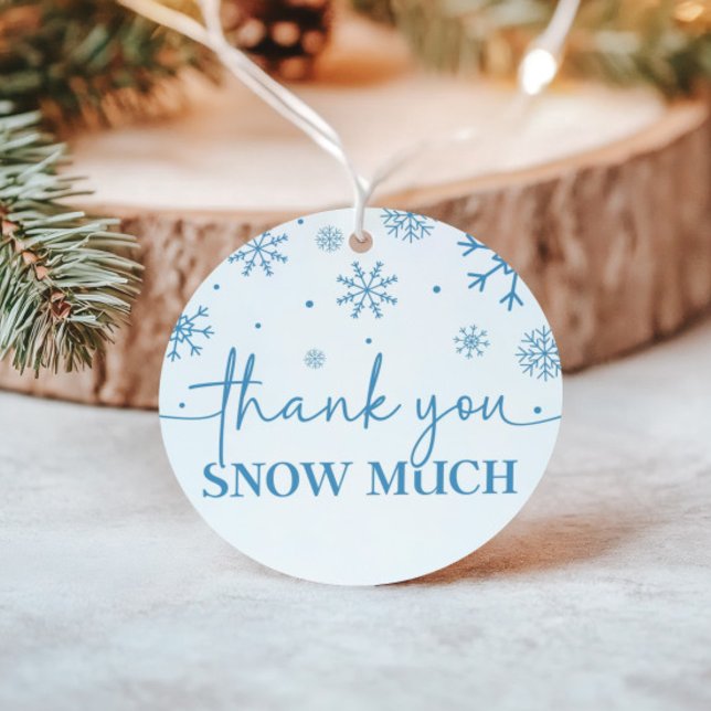 Snowflake 1st Birthday Winter Tack Gåvor Etiketter (Skapare uppladdad)